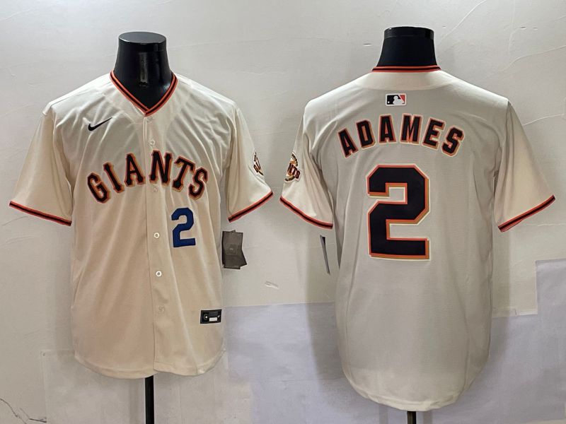 Men San Francisco Giants #2 Asames Cream Game 2025 Nike MLB Jersey style 2->san francisco giants->MLB Jersey